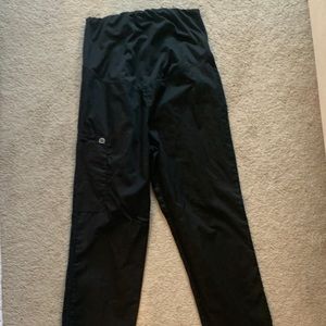 Wonderwink black maternity scrub pants, 2 pairs